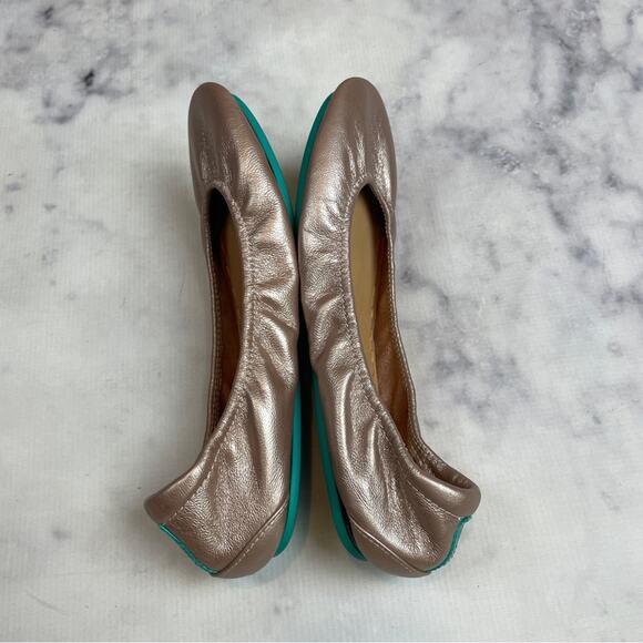 Tieks Rose Gold Foldable Leather Flats - Picture 9 of 10